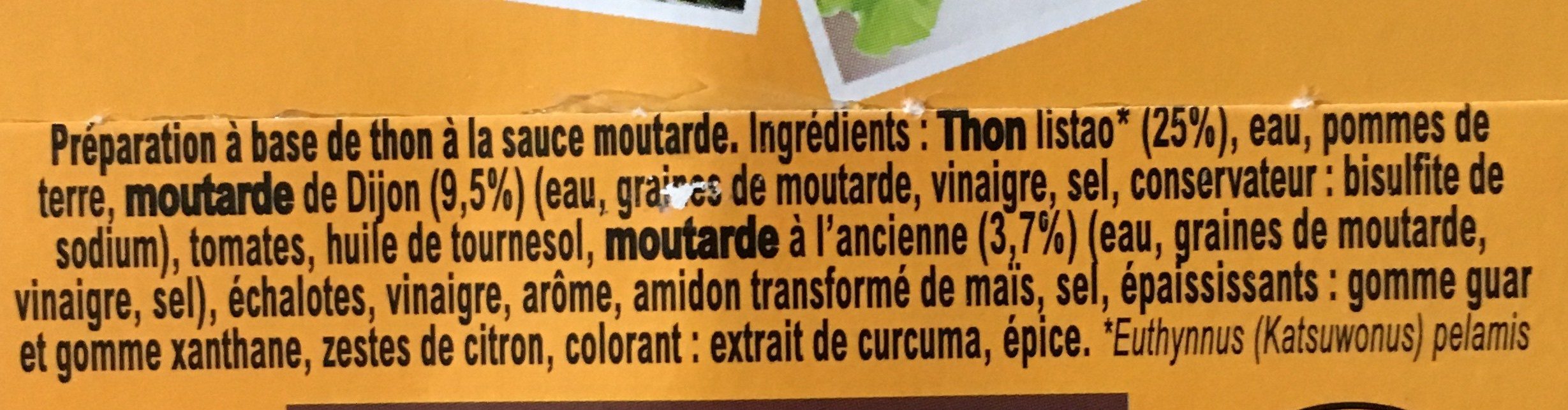 Thon sauce moutarde - 原材料 - fr