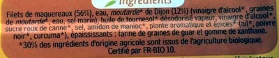 Filets de maquereaux (sauce moutarde de Dijon) Bio - 原材料 - fr